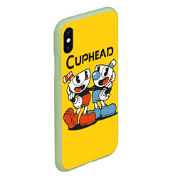 Чехол iPhone XS Max матовый CUPHEAD, цвет: 3D-салатовый — фото 2