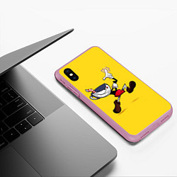 Чехол iPhone XS Max матовый CUPHEAD, цвет: 3D-розовый — фото 2