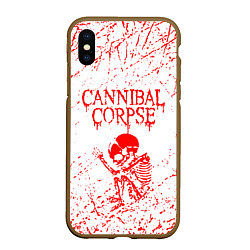 Чехол iPhone XS Max матовый Cannibal corpse, цвет: 3D-коричневый