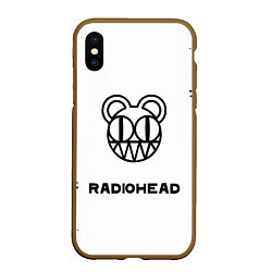 Чехол iPhone XS Max матовый Radiohead, цвет: 3D-коричневый