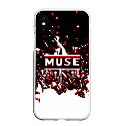 Чехол iPhone XS Max матовый Muse, цвет: 3D-белый