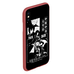 Чехол iPhone XS Max матовый ЧУЯ и ДАЗАЙ бродячие псы, цвет: 3D-красный — фото 2
