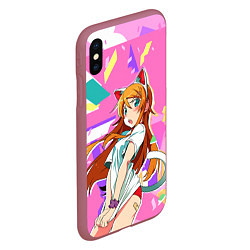 Чехол iPhone XS Max матовый Kirino Kousaka, цвет: 3D-малиновый — фото 2