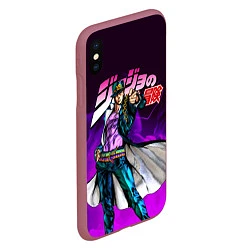 Чехол iPhone XS Max матовый JOJOS BIZARRE ADVENTURE, цвет: 3D-малиновый — фото 2