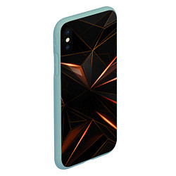 Чехол iPhone XS Max матовый Геометрическая Абстракция, цвет: 3D-мятный — фото 2