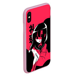 Чехол iPhone XS Max матовый Rena Black Pink, цвет: 3D-розовый — фото 2