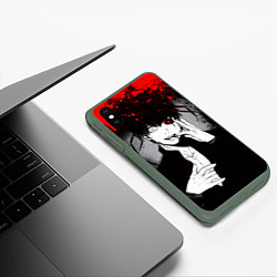 Чехол iPhone XS Max матовый ТОКИЙСКИЙ ГУЛЬ TOKYO GHOUL, цвет: 3D-темно-зеленый — фото 2