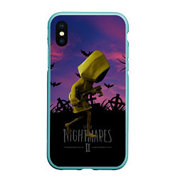 Чехол iPhone XS Max матовый Little Nightmares 2, цвет: 3D-мятный