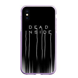 Чехол iPhone XS Max матовый DEAD INSIDE DEATH STRANDING, цвет: 3D-сиреневый