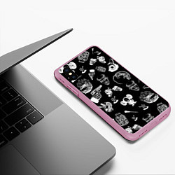 Чехол iPhone XS Max матовый КРОВОСТОК ТАТУИРОВКИ, цвет: 3D-розовый — фото 2