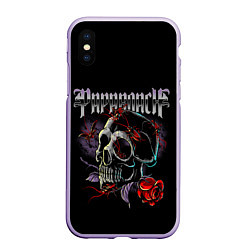 Чехол iPhone XS Max матовый PAPA ROACH, цвет: 3D-светло-сиреневый