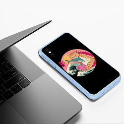 Чехол iPhone XS Max матовый CATZILLA, цвет: 3D-голубой — фото 2