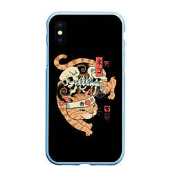 Чехол iPhone XS Max матовый Cat of Death, цвет: 3D-голубой