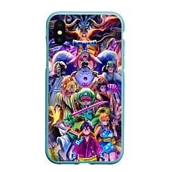 Чехол iPhone XS Max матовый ONE PIECE ВАН ПИС ПЕРСОНАЖИ, цвет: 3D-мятный