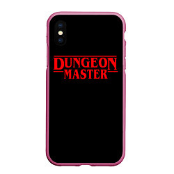 Чехол iPhone XS Max матовый Stranger Dungeon Master, цвет: 3D-малиновый