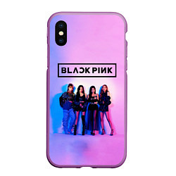 Чехол iPhone XS Max матовый BLACKPINK, цвет: 3D-фиолетовый