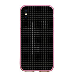 Чехол iPhone XS Max матовый Т, цвет: 3D-розовый