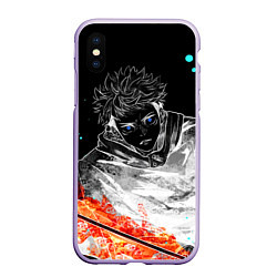 Чехол iPhone XS Max матовый Магическая битва Jujutsu kai, цвет: 3D-светло-сиреневый