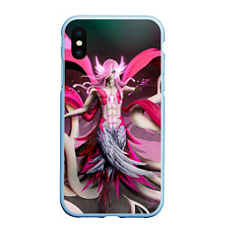 Чехол iPhone XS Max матовый Bleach Aurora Archangel Art, цвет: 3D-голубой