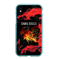 Чехол iPhone XS Max матовый DARKSOULS DRAGON AGE, цвет: 3D-мятный