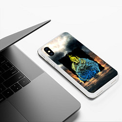 Чехол iPhone XS Max матовый DARKSOULS ТЁМНЫЕ ДУШИ 2, цвет: 3D-белый — фото 2