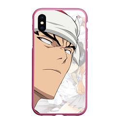 Чехол iPhone XS Max матовый Bleach Anime Abarai Renji, цвет: 3D-малиновый