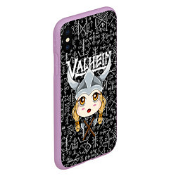 Чехол iPhone XS Max матовый Valheim Girl, цвет: 3D-сиреневый — фото 2