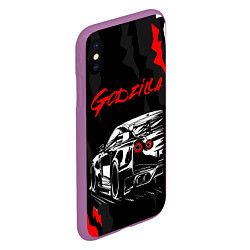 Чехол iPhone XS Max матовый NISSAN GT-R GODZILLA, цвет: 3D-фиолетовый — фото 2