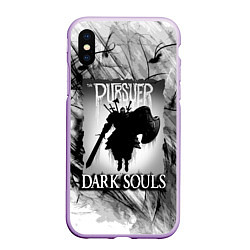 Чехол iPhone XS Max матовый DARK SOULS ТЁМНЫЙ МИР, цвет: 3D-сиреневый