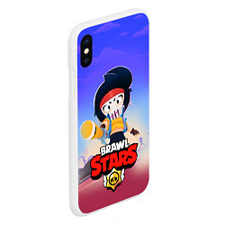 Чехол iPhone XS Max матовый Биби - Brawl Stars, цвет: 3D-белый — фото 2