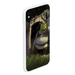 Чехол iPhone XS Max матовый Shrek: Somebody Once Told Me, цвет: 3D-белый — фото 2