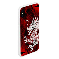 Чехол iPhone XS Max матовый Chinese Dragon, цвет: 3D-белый — фото 2