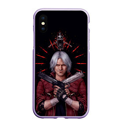 Чехол iPhone XS Max матовый Saint Dante, цвет: 3D-светло-сиреневый