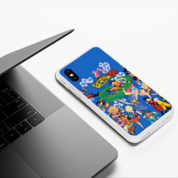 Чехол iPhone XS Max матовый Dragon ball Super, цвет: 3D-белый — фото 2