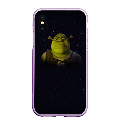 Чехол iPhone XS Max матовый Злой Шрек, цвет: 3D-сиреневый