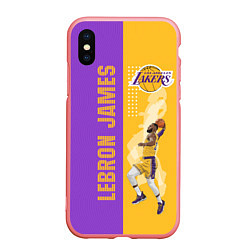 Чехол iPhone XS Max матовый Леброн NBA, цвет: 3D-баблгам