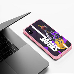 Чехол iPhone XS Max матовый Леброн, цвет: 3D-баблгам — фото 2