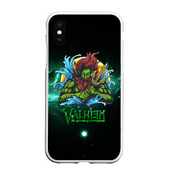 Чехол iPhone XS Max матовый Valheim повелитель морей, цвет: 3D-белый