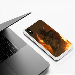 Чехол iPhone XS Max матовый MORTAL SHELL WARRIOR, цвет: 3D-белый — фото 2