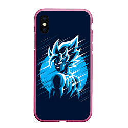 Чехол iPhone XS Max матовый Dragon Ball Z Art, цвет: 3D-малиновый