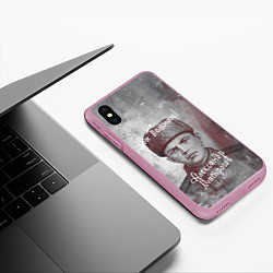 Чехол iPhone XS Max матовый Александр Матросов: Мы помним!, цвет: 3D-розовый — фото 2