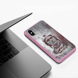 Чехол iPhone XS Max матовый Николай Гастелло: Мы помним!, цвет: 3D-розовый — фото 2