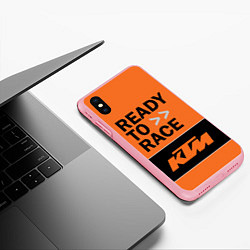 Чехол iPhone XS Max матовый KTM READY TO RACE Z, цвет: 3D-баблгам — фото 2