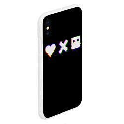 Чехол iPhone XS Max матовый Love Death and Robots Glitch, цвет: 3D-белый — фото 2