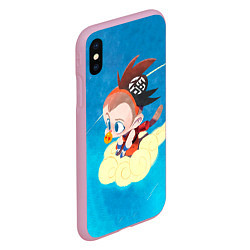 Чехол iPhone XS Max матовый Baby Goku, цвет: 3D-розовый — фото 2