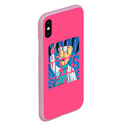 Чехол iPhone XS Max матовый Good news everyone, цвет: 3D-розовый — фото 2