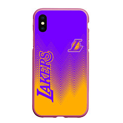 Чехол iPhone XS Max матовый LOS ANGELES LAKERS ЛЕЙКЕРС