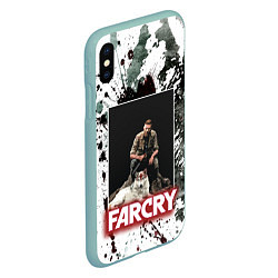 Чехол iPhone XS Max матовый FARCRY WOLF, цвет: 3D-мятный — фото 2