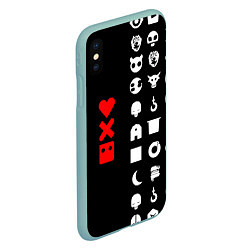 Чехол iPhone XS Max матовый Любовь, смерть и роботы, цвет: 3D-мятный — фото 2