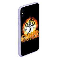 Чехол iPhone XS Max матовый GAMER Геймер, цвет: 3D-светло-сиреневый — фото 2